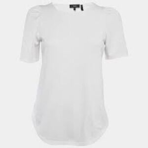 Theory puffed sleeve round hem tee size small like new